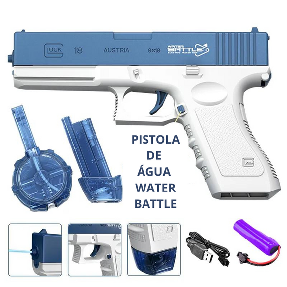 Pistola de Água Elétrica WaterBattle® + Carregador Estendido de Brinde